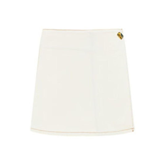 Ganni White Cotton Mini Skirt