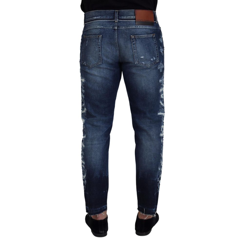 Dolce & Gabbana Blue Cotton Jeans Denim